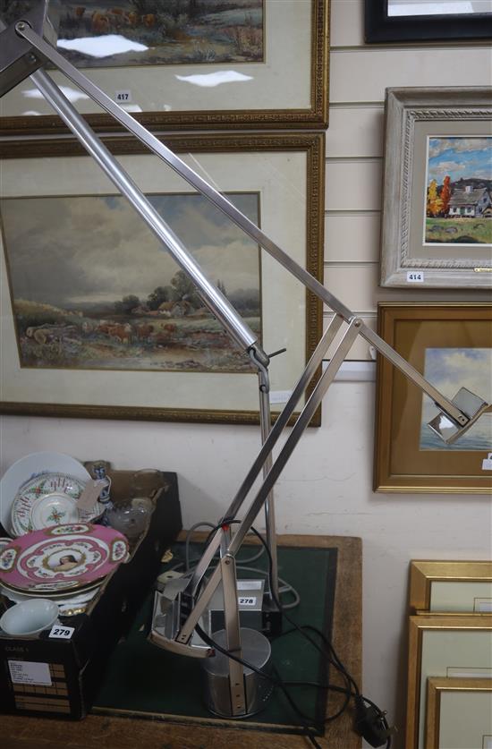 An Artemide Tizio table lamp by Richard Sapper, numbered 18102, and a 1960s table lamp by Best and Lloyd